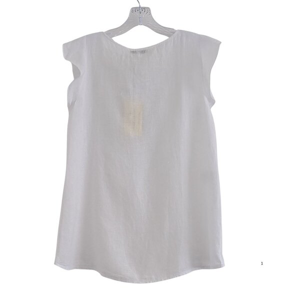 🤍 Terzo Millennio Pure Linen Blouse – Size S/P (Fits M) – NWT – Made in Italy - Picture 3 of 5